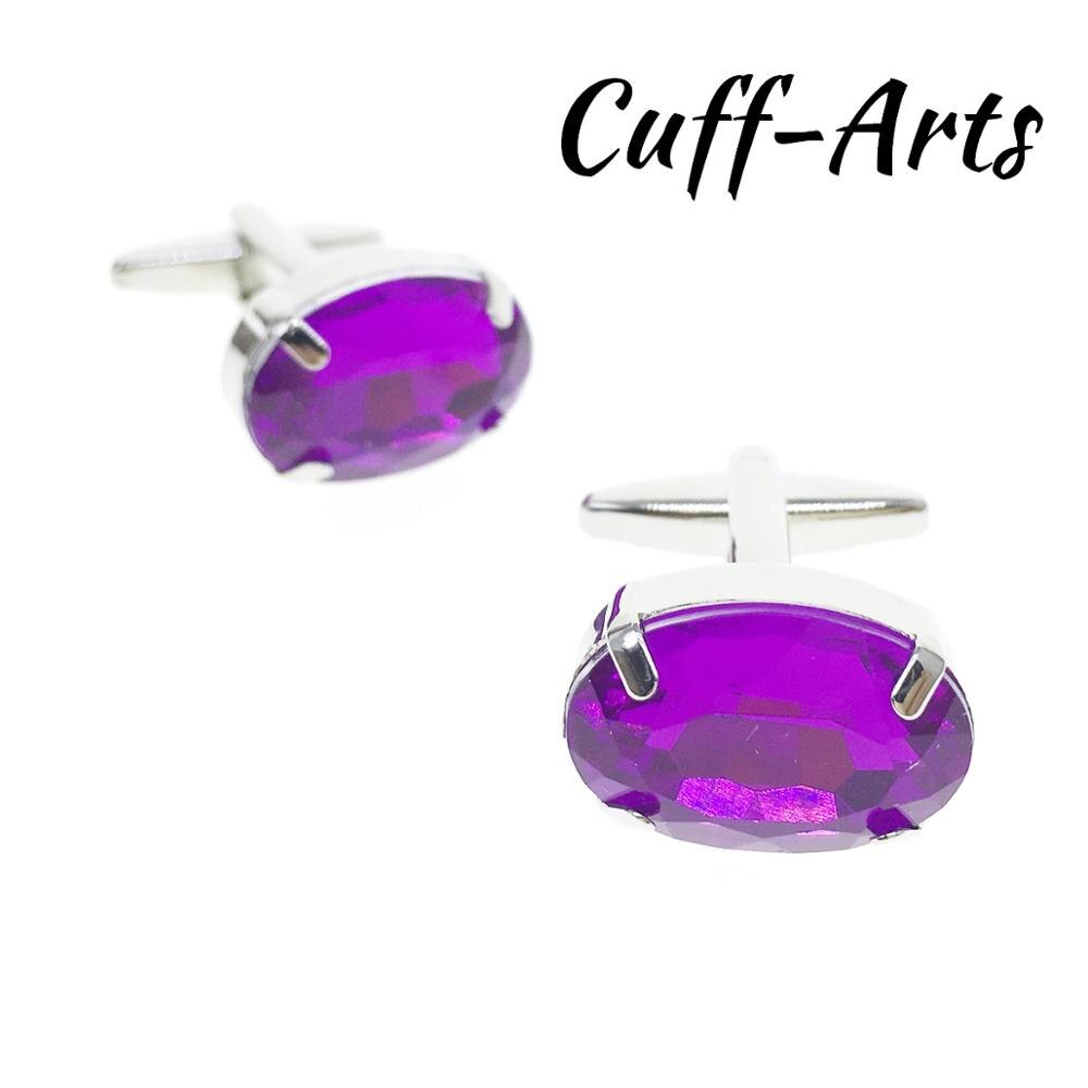 Boutons de manchette pour hommes, boutons de manchette en cristal, bijoux de couleur, boutons de manchette de chemise pour hommes, marque de luxe, boutons en cristal acrylique par cuffarts: C20152a