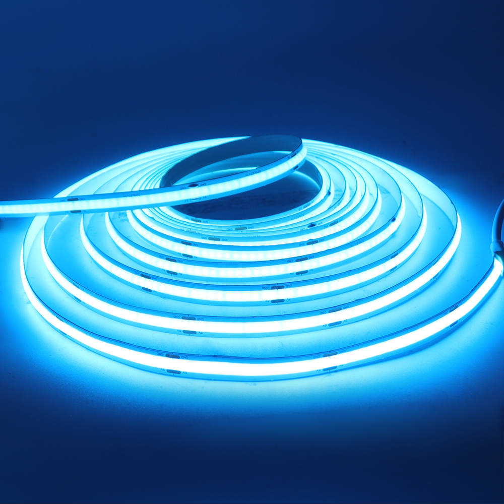 Tira de luces LED COB para iluminación trasera de TV, cinta Flexible de 5V CC, USB, 320LED/M, Blanco/azul hielo/rosa/amarillo/rosa/rojo/verde, lámpara de noche