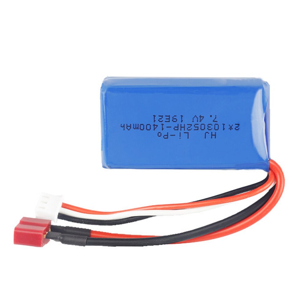 5Pcs 7.4 V 1400Mah Oplaadbare Lipo Batterij 25C 103052 Voor Wltoys A959-B A969-B A979-B K929-B Rc Auto Vrachtwagen onderdelen 2S 7.4 V