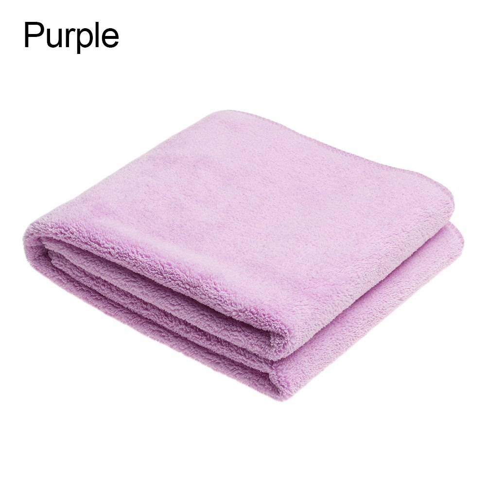 Serviette de nettoyage de cheveux de lavage à séchage rapide de serviette de cheveux de microfibre de serviette de séchage rapide d'ouatine de corail pour sécher les cheveux bouclés, longs et épais: VIOLET