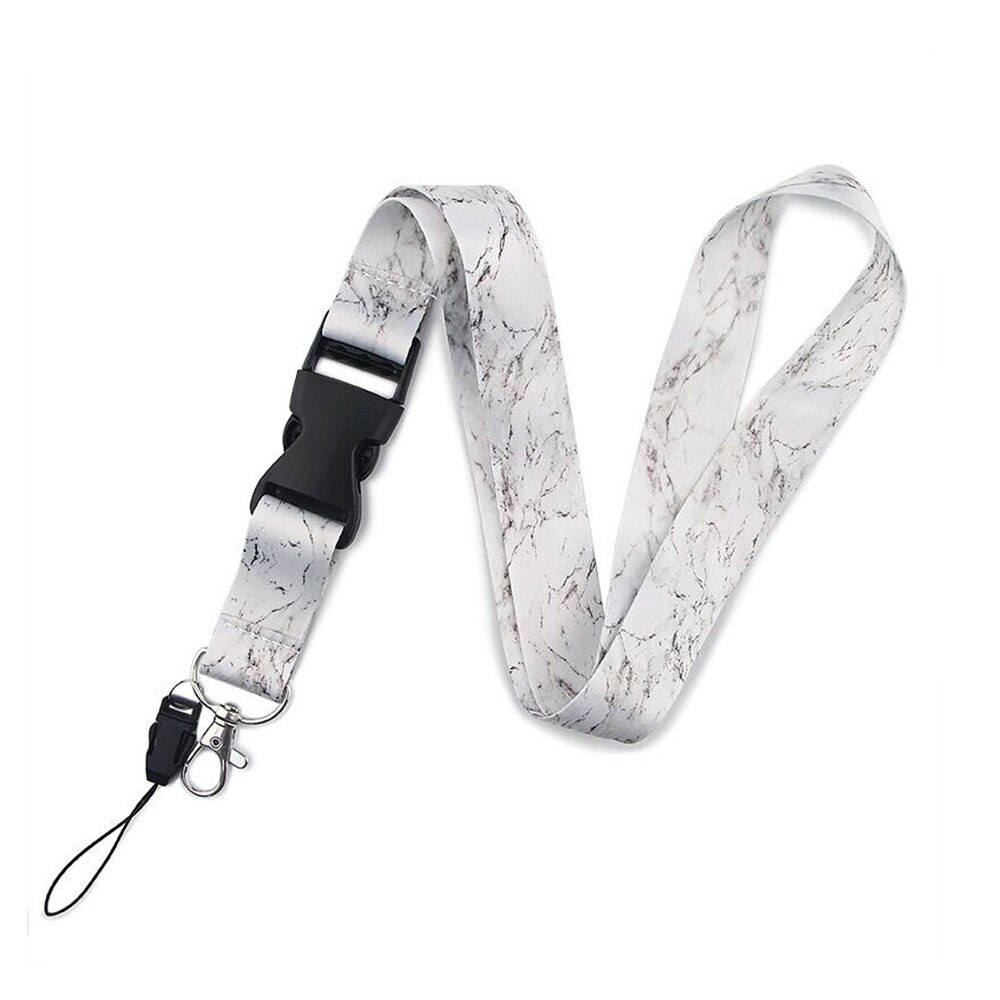 Marble Grain Printed Neck Strap Keychain Lanyard For Keys ID Card Badge Holder Keycord DIY Hanging Rope Mobile Phone Accessories: 12