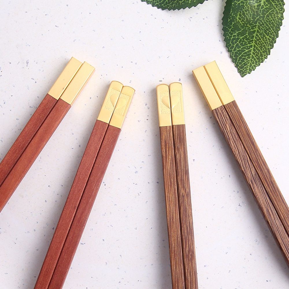 Handmade Natural Mahogany Wenge Wood Sushi Chopsticks Set Value Sushi Chinese Style Household Wooden Chopsticks