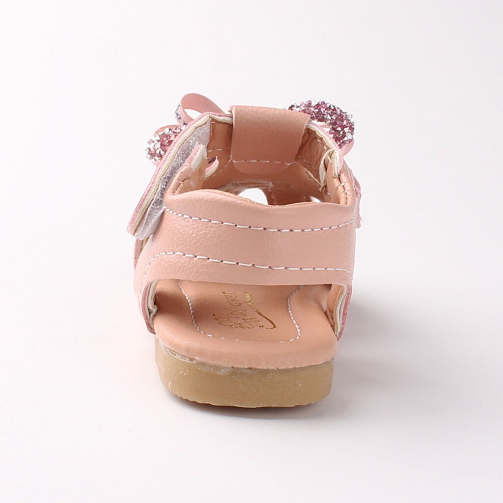 Princess Baby Girl Shoes Anti-slip Hallow Rabbit Ear Bow Beach Sandals Girls Letter Print Shallow Cute Soft Baby Girl Sandals