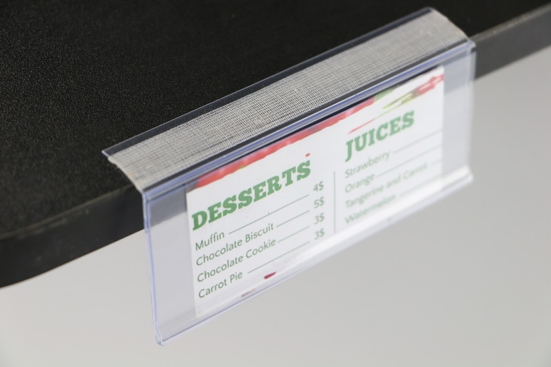 4*10cm L Label Holder Strip Adhesive Sign Clip Shelf Talker Edge Card Cover Pop Advertising Banner Price Tag Display Data Strip