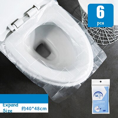 1 Set(6pcs/50pcs)Business Travel Toilet Seat Cover Waterproof Disposable Toilet Mat Universal Toilet Seat Cushion Paper: 6pcs(1 set)