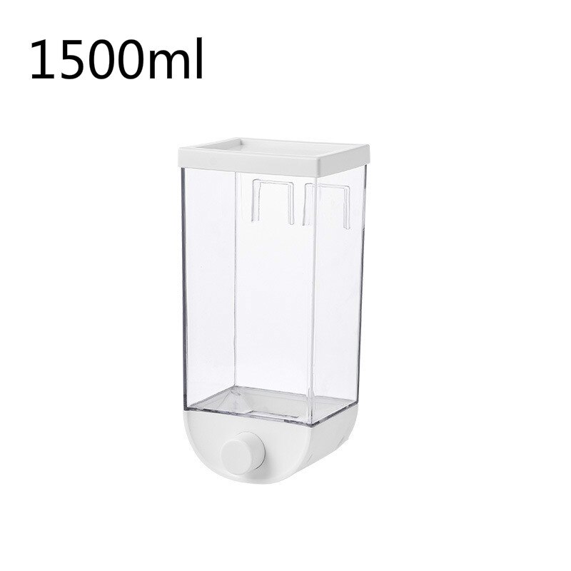 Distributeur de nourriture sèche mural distributeur de céréales boîte de rangement de Grain distributeur de nourriture sèche distributeur de conteneur pour produits en vrac: 1500ml