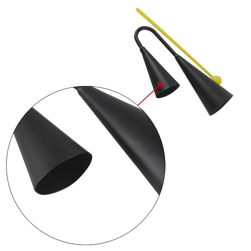 To-tonet metal a-go-go klokke koklokke percussion instrument med angriber
