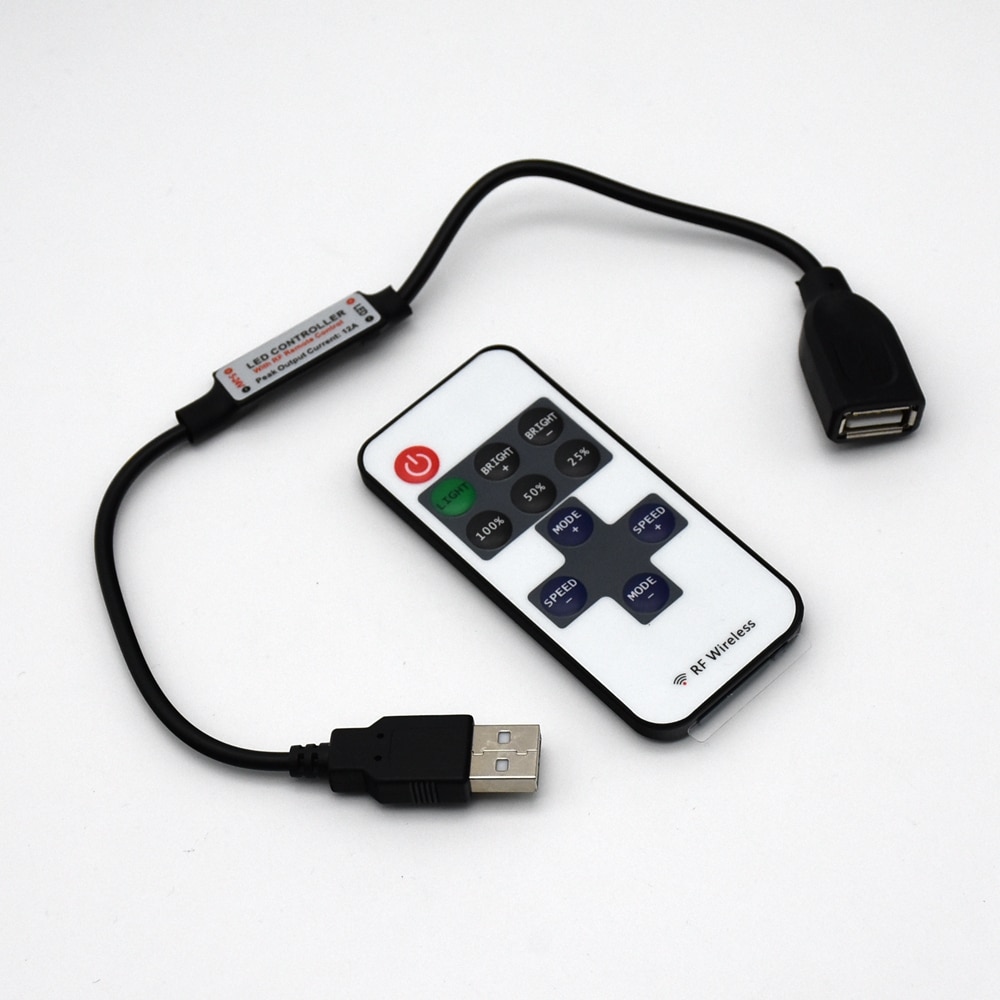 USB Led Controller Dimmer 5 V-24 V RF Draadloze Afstandsbediening voor USB LED String Licht/LED strip