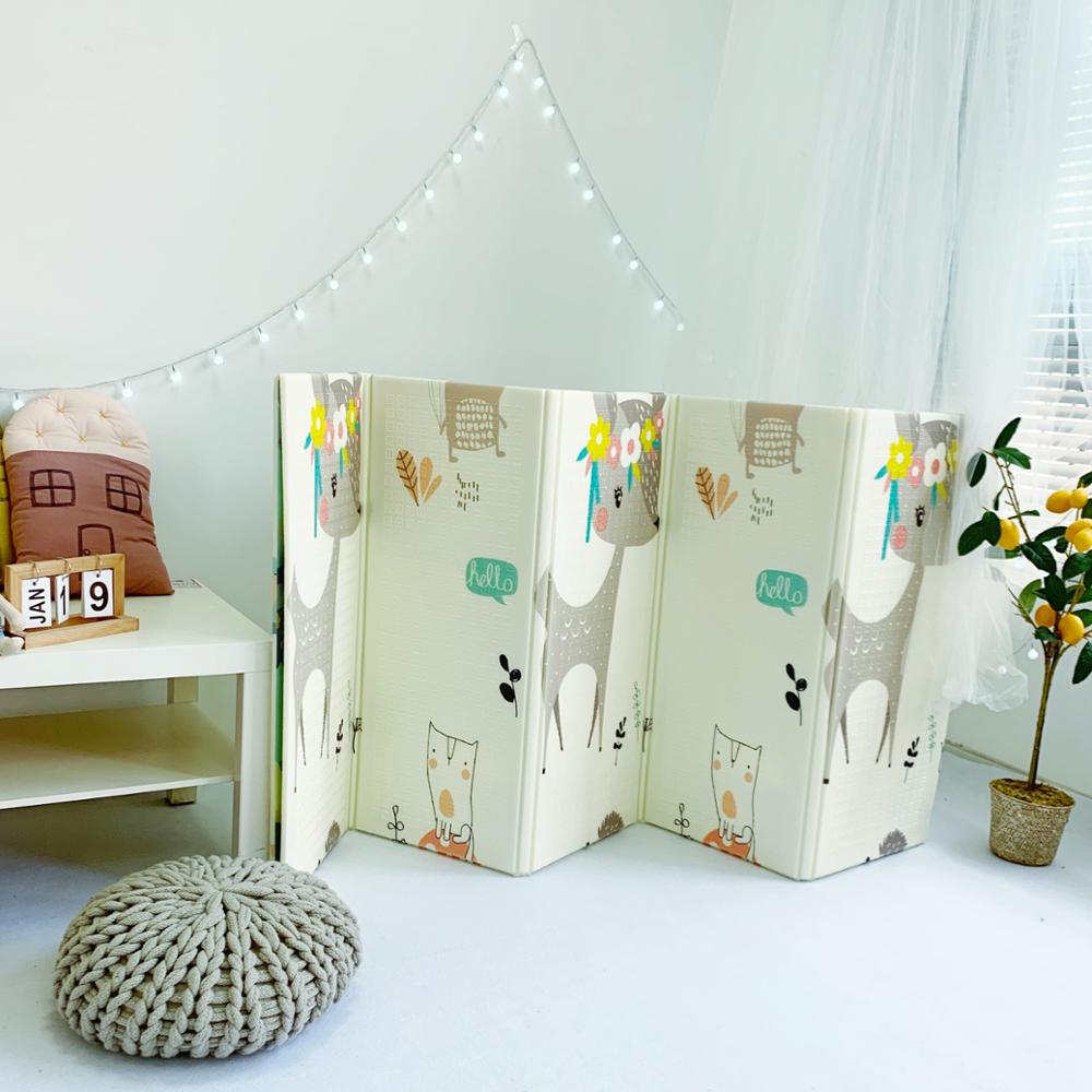 Spelletjes voor kinderen opvouwbare baby speelmat peuters kruipmat waterdicht vroege educatie gym baby tapijt ontwikkelmat