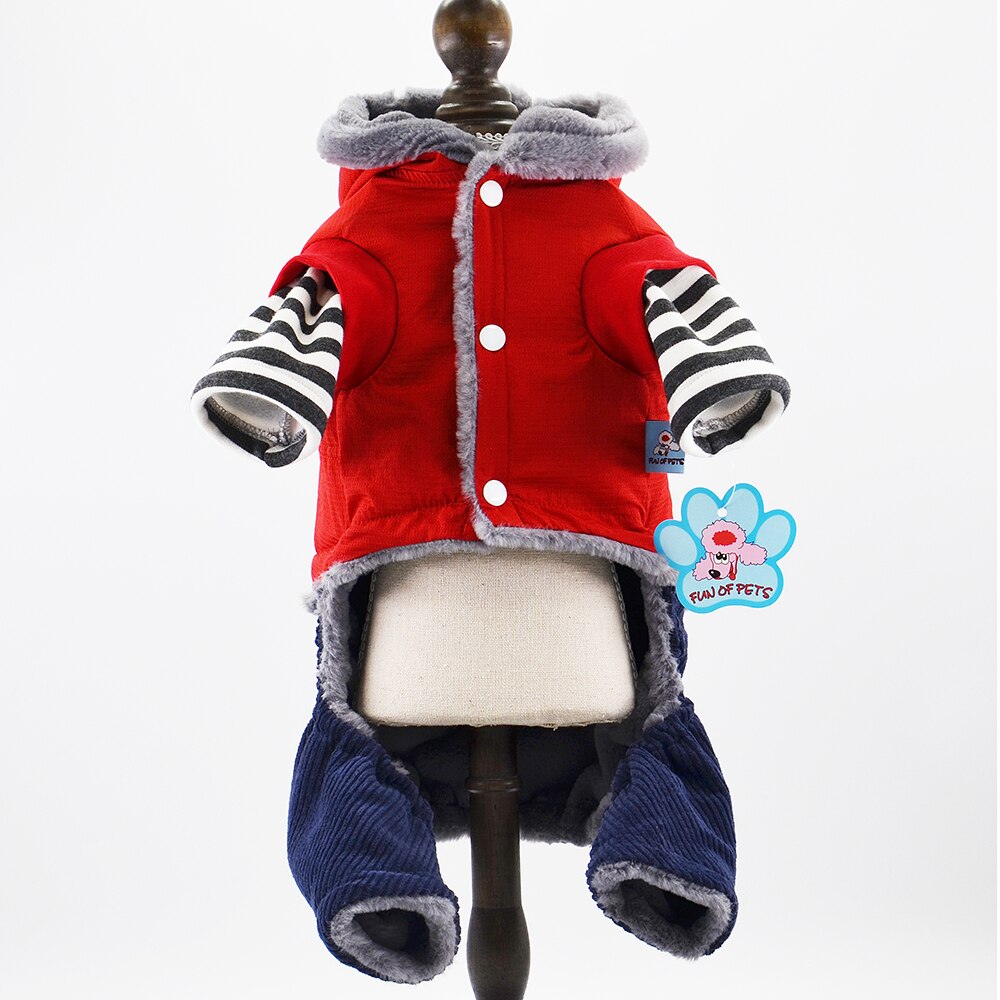 Jongen Hond Kat Jasje met Uil Badge Kat Puppy Fleece Jumpsuit Hoodie Winter Warm Apperal