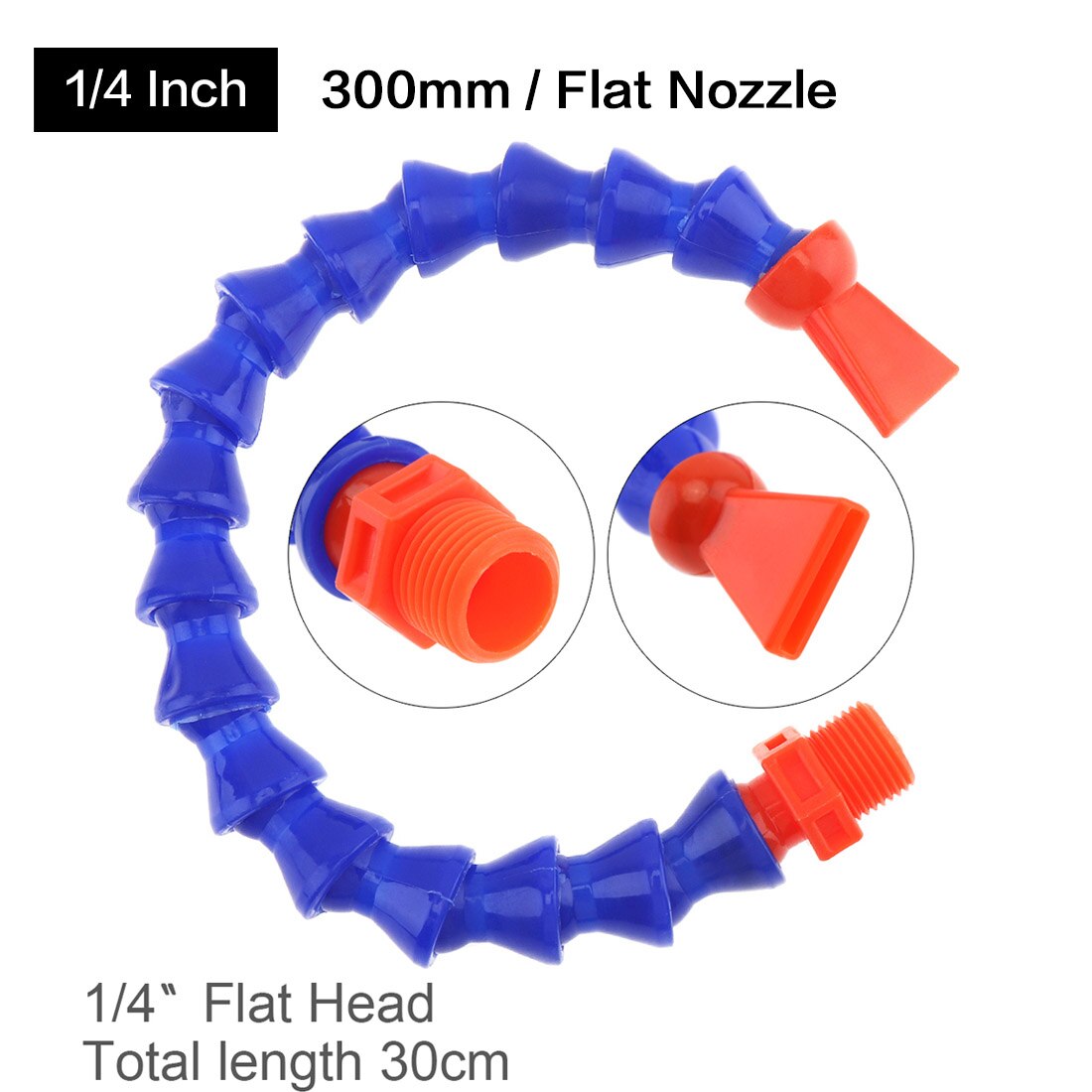 Manguera Flexible de plástico para refrigeración de aceite y agua, tubo refrigerante con boquilla de cabeza plana/redonda de fresado para torno CNC, 1/4, 1/2 y 3/8 pulgadas: Style 6