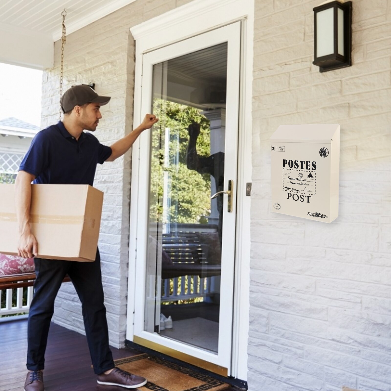 Retro Metal Mailboxes Wall Mounted Mail Box Mailbox Bucket Newspaper Letter Box Post Garden Decoration Garden Supplies