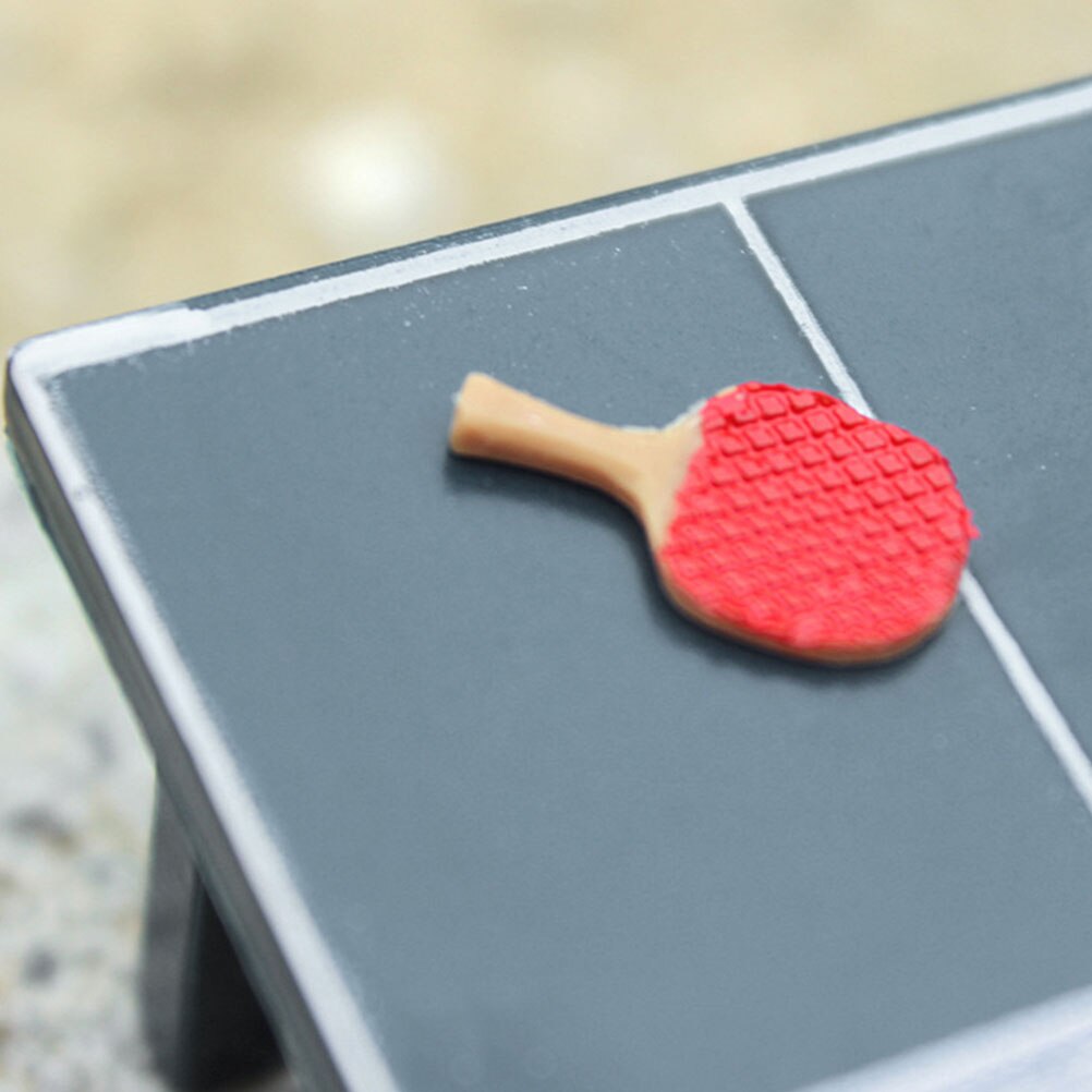 1 Set of Simulation Table Tennis Model Toys Decoration Table