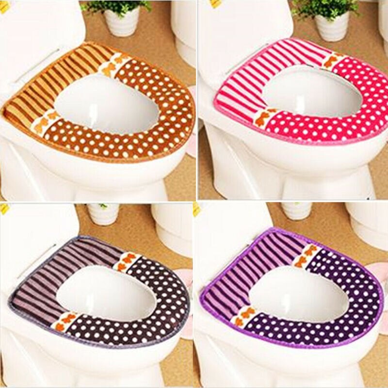 Christmas Toilet seat cover paste bath seat pad washable bath seat heater Closestool toilet lid sticky seat mat