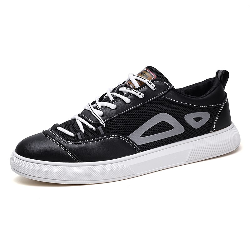 Canvas shoes Summer Mesh Men Shoe Sneakers Men Shoes Breathable Men's Casual Shoes Slip-On Male Shoes Loafers Walking Man Shoes: Black / 7