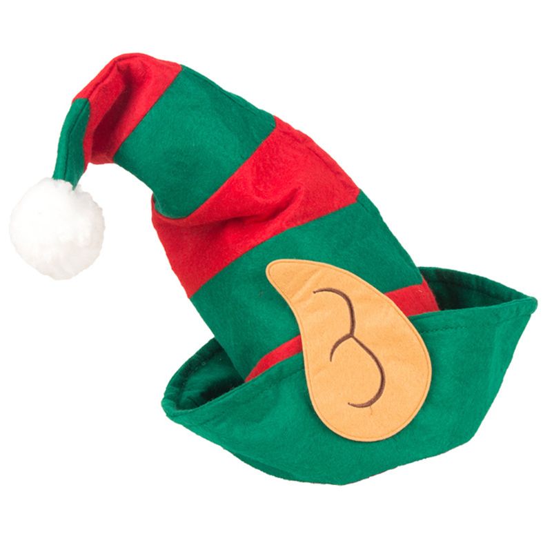 Adulte enfants noël fée elfe chapeau Non-tissé tissu doux casquette Cosplay Costume drôle fête Photo accessoires Q0KD