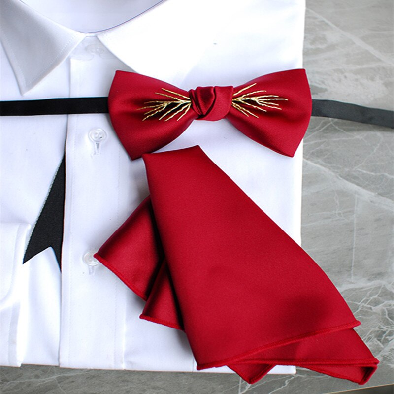 bow tie for wedding party original brand newest bowtie hanky set