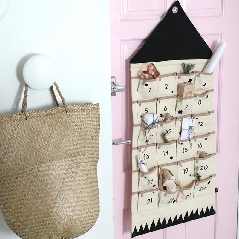 spot canvas hanging children's room 24 pockets debris sorting bag wall hanging storage bag key hanging bag