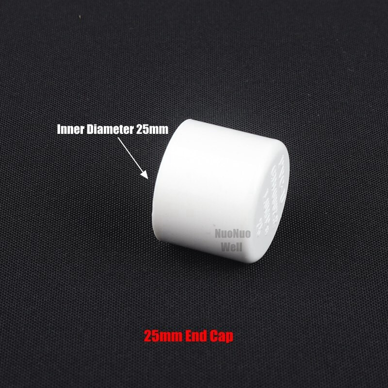10pcs 25mm All-Out White PVC Joint Aquarium Agricultural Greenhouse Garden Irrigation Water Pipe Connector fittings Quick Joints: 25mm End Cap