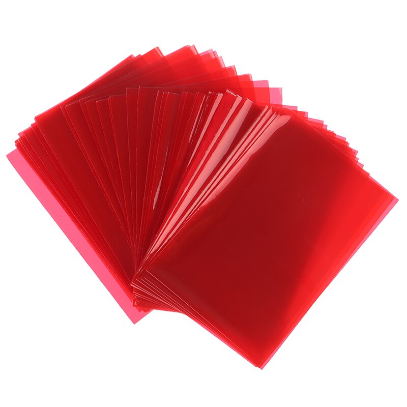 50 stuks/pak 62*89mm kaarthoesjes, beschermkaarten, kleurrijke bordspelhoesjes: Rood