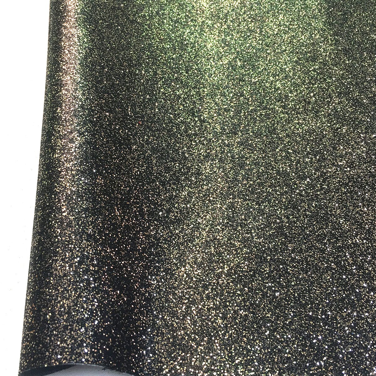 20*30CM Sparkly Fine Glitter PU Leatherette Sewing Fabric iridescent Sequins Faux Leather Craft Bows Bag Earring Making DIY: black
