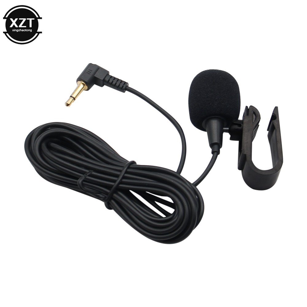 Car Audio Microphone 3.5mm Clip Jack Plug Mic Stereo Mini Wired External Microphone For Auto DVD Radio 3m Long Professionals