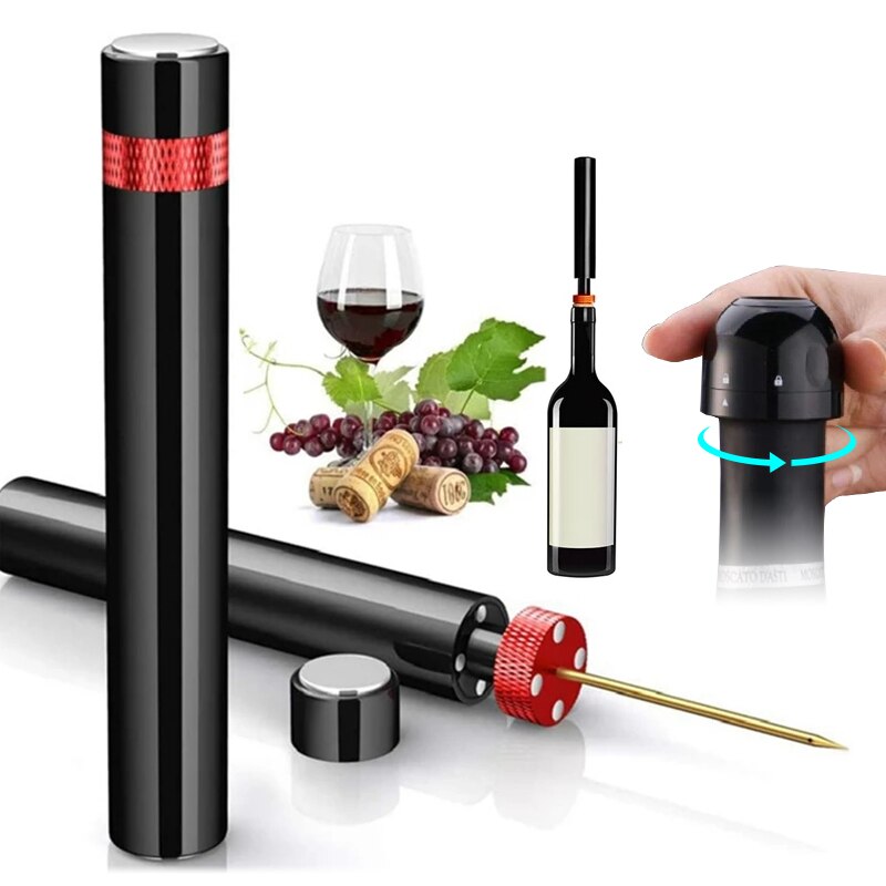 Air Pump Wine Corkscrew Portable Wine Bottle Opener Wine Corkscrew Air Pressure Pum Stopper Beer Bottle Opener Bar Accessories