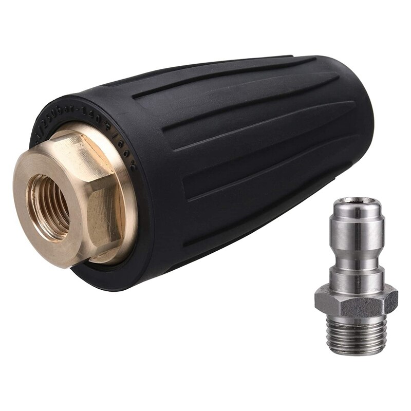 Turbo Düse für Druck Unterlegscheibe, Rotierenden Düse und 5 Tipps, 1/4 Zoll schnell anschließen 3600 PSI