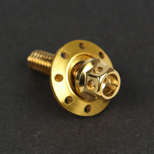 Tornillo de guardabarros modificado para coche eléctrico de motocicleta, horquilla plana, tornillo de color de acero inoxidable, almohadilla de tapa de brida hexagonal exterior M6: Multicolor