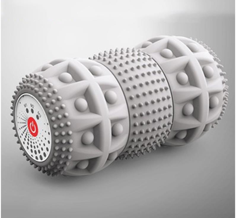 Rouleau de Massage électrique Myofascial, boule vibrante à 3 niveaux d&#39;intensité, libération de la fasciite: GRAY