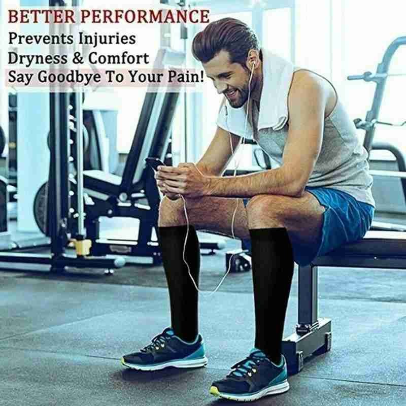 Chaussettes à Compression pour soulager les varices, bas de Compression pour les genoux, unisexe, couleur, cuisses hautes, chaussettes longues en Nylon,