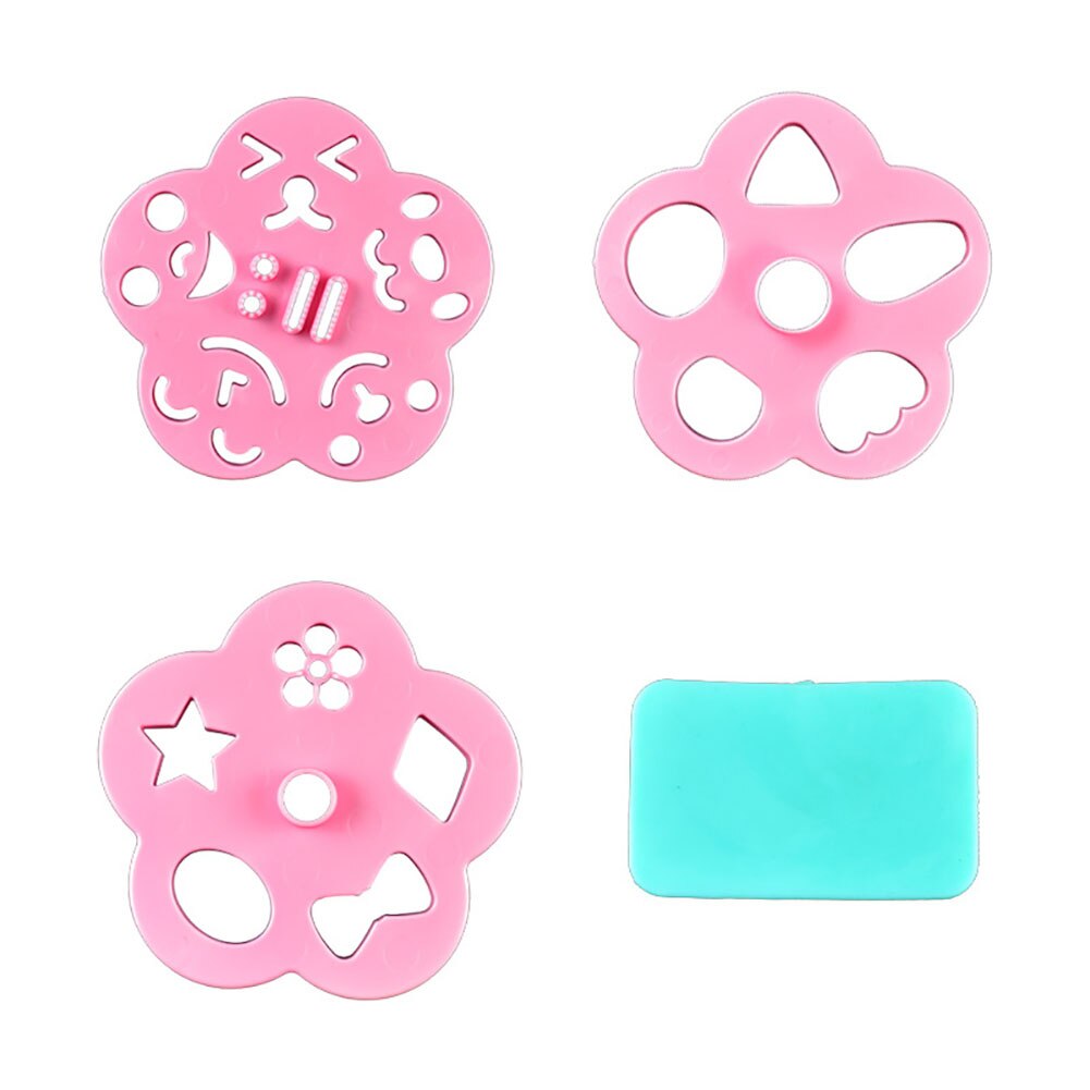 Cartoon Rice Ball Molds DIY Smiling Face Shape Sushi Maker Mould Seaweed Cutter Rice Ball Kitchen Bento Decoration Accessories: Normal style E 4pcs