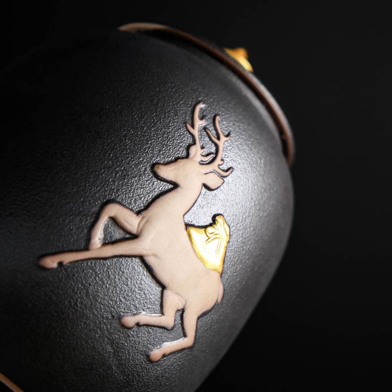 Cremation Urn - Funeral Urn for Pet - Made in Ceramics &amp; Hand-Painted- Display Burial Urn at Home or in Niche at Columbarium