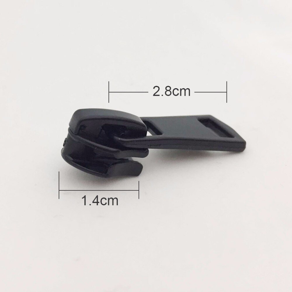 5pcs 5# Anti-loading Waterproof Zipper Sliders Reverse Installation for Invisible Nylon Zip Bag Jacket Zip Head Pull DIY sewing: Default Title