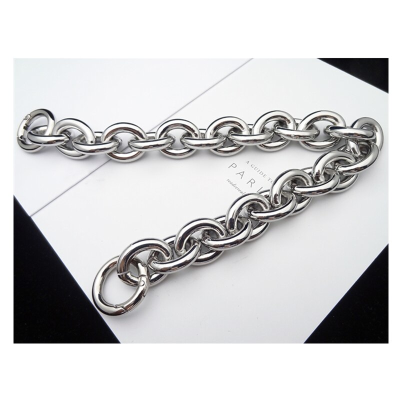 Metalowe torba na łańcuszku pasek torebka Handmade akcesoria kopertówka paski duże O pierścień Aluminium łańcuchy małe torba okrągły zapięcie wysokiej jakości