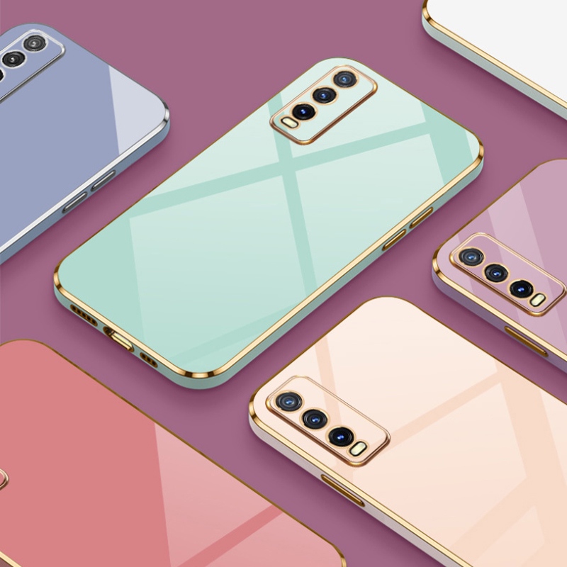 For vivo Y20 Case vivo Y20s Y20I Y20SG Y20G Phone Case Vivo V2029 V2027 V2032 Case Luxury Square Plating Shockproof Back Cover