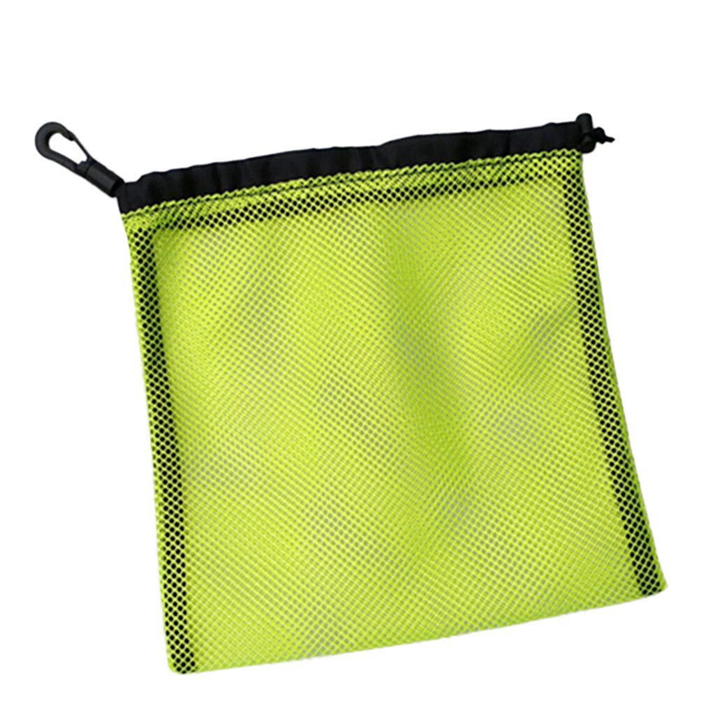 Lightweight Nylon Mesh Nets Bag Pouch Golf Tennis 30 Balls Carrying Holder Storage Drawstring Bag - Choose Colors: Yellow
