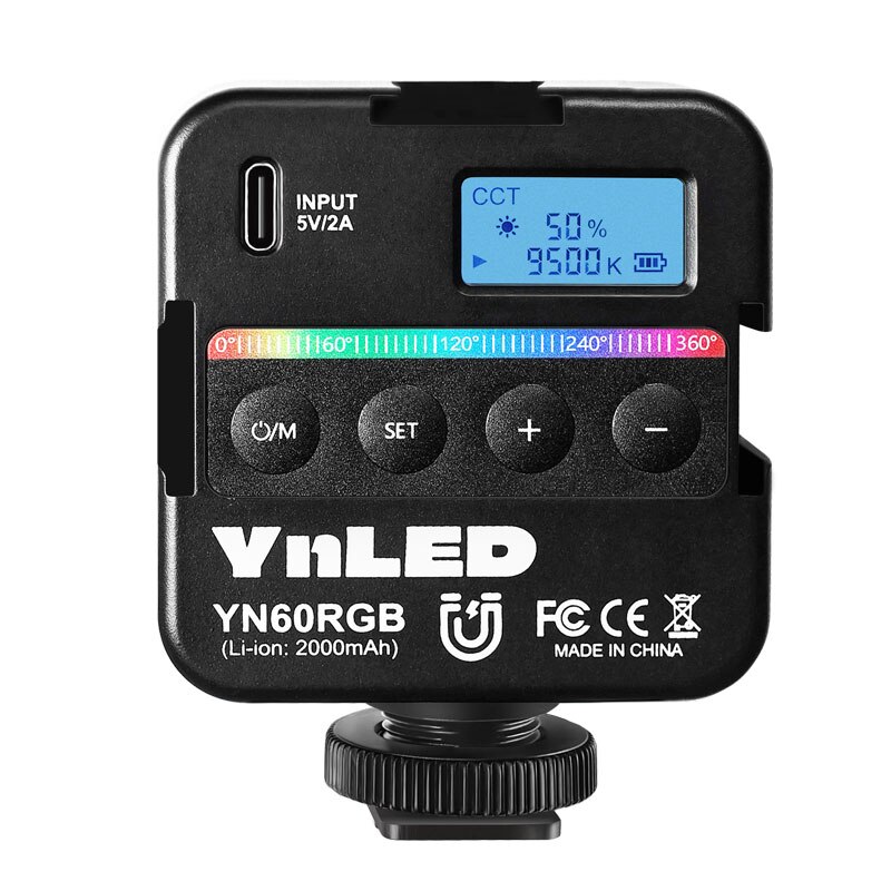 YONGNUO YN60RGB Tasche RGB Video Licht 2500K-9500K Einstellbar Kleine Tragbare LED Video Füllen Licht Mit 1/4 schraube Kalt Schuh Sitz