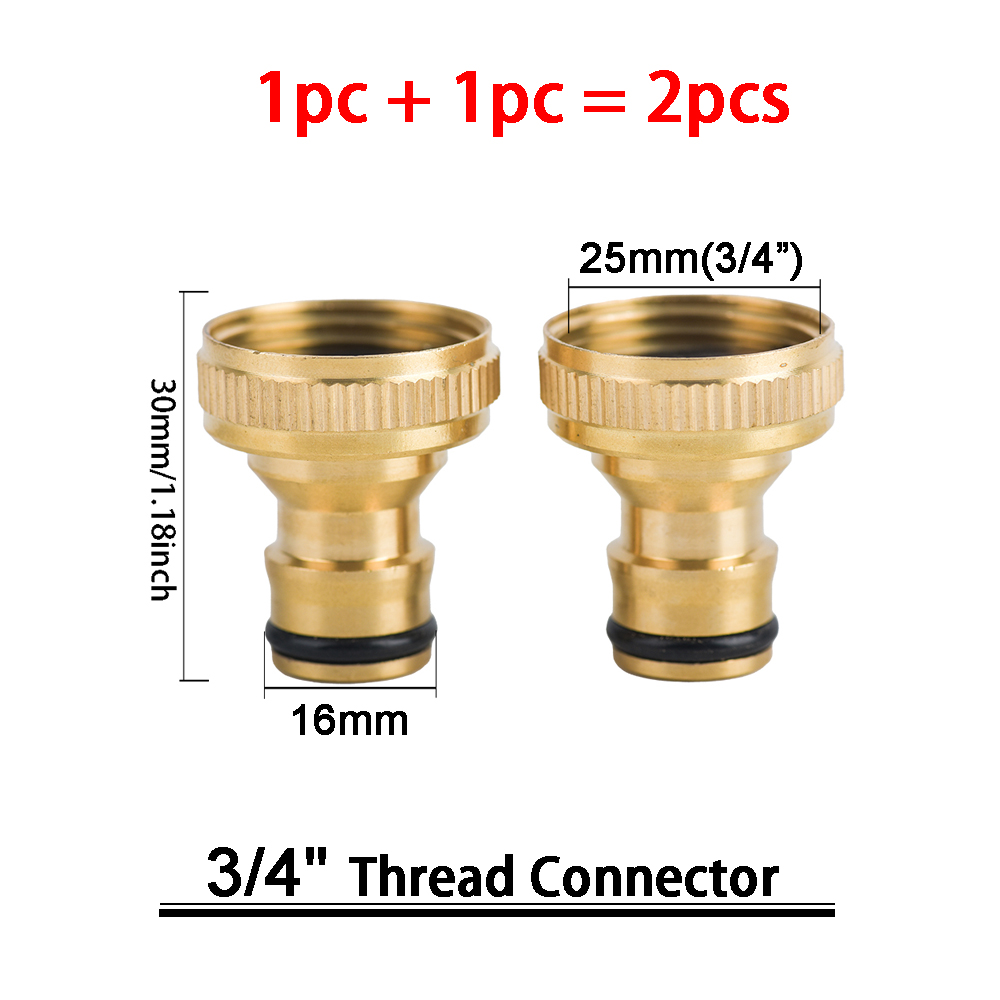 1Sets Garden Hose Quick Connect Water Hose Fitting, 3/4 Inch 1/2 Inch Brass BSP Female And Male Connector: green