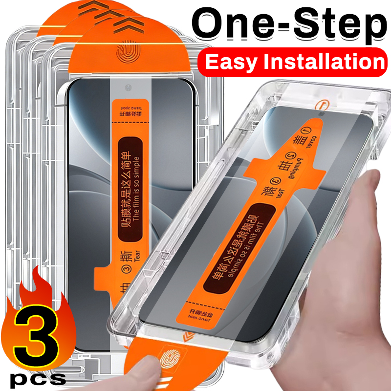 For OPPO Find X9 X9Pro HD Screen Protector with Easy Install Cover Anti-shatter Tempered Glass Film Support Fingerprint Unlock