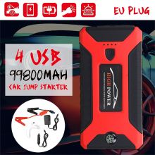 99800mA Car Jump Starter Power Bank Car Battery Booster Charger Starting Device Auto Emergency Start-Up Lighting 4USB EU Plug