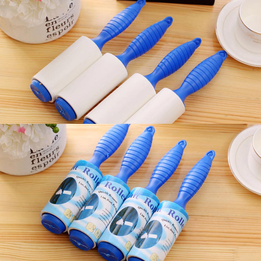 Manual Style Fluff Clothes Roller Reusable Washable Cleaner With Handle Brush Dust Remover Sticky Pet Cute Color Clean Fabric