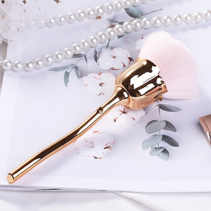 Rose fleur maquillage pinceau fond de teint poudre Blushes Contour cosmétique brosse