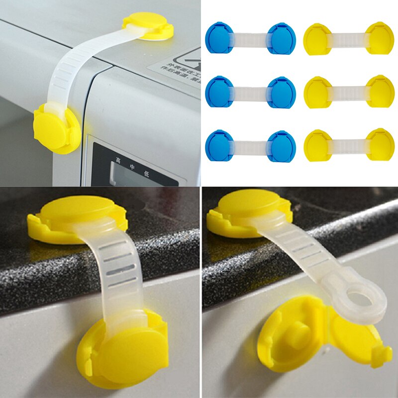 6 Stks/partij Baby Veiligheid Kind Lock Koelkast Lade Voor Kasten Locker Schuifdeur Koelkast Bescherming Van Kinderen Vergrendeling Deuren
