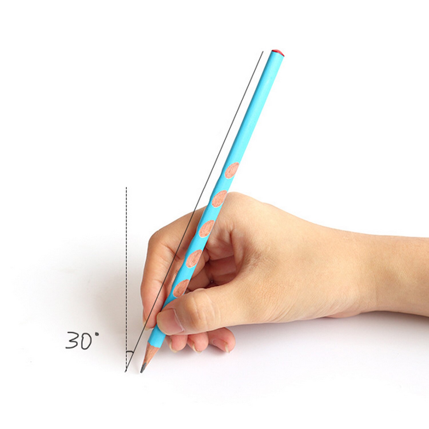 12pcs HB Pencil Kit Kids Students Grip Posture Correction Triangle Wooden Pencils Helpful for Drawing Art Sketching Writing