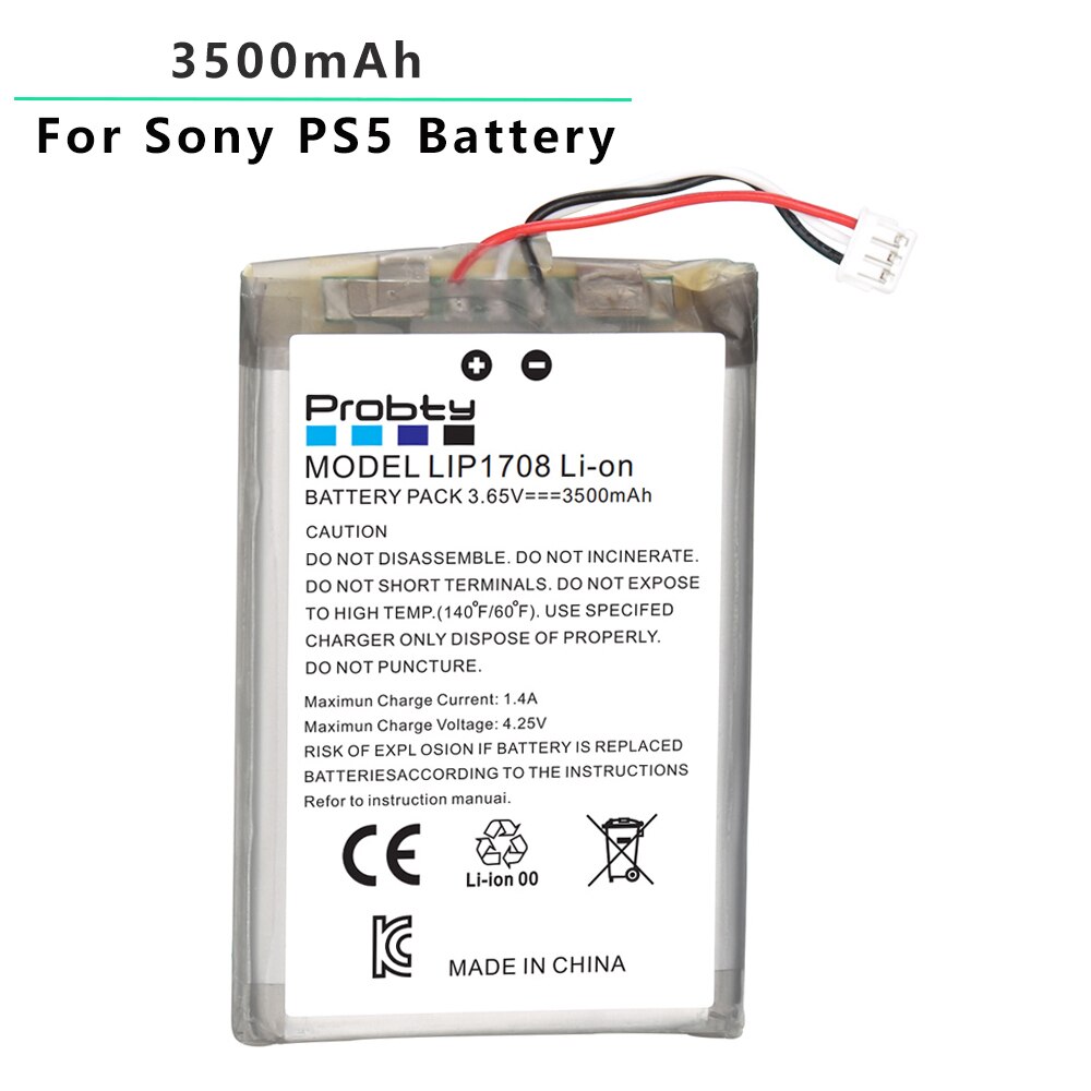 3500mAh Replacement Battery for PS5 Controller,Rechargeable Built-in Lithium Battery 3.65V for DualSense Game Controller