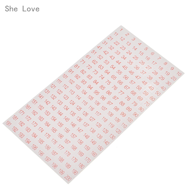 Chzimade 10 Sheets 1-200 Red Numbered Labels Sticky Sticker Scrapbooking Evident Warranty
