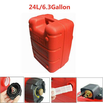 Portable Boat Fuel Tank 24L Fit For Yamaha Marine Outboard Fuel Tank W/ Connector US