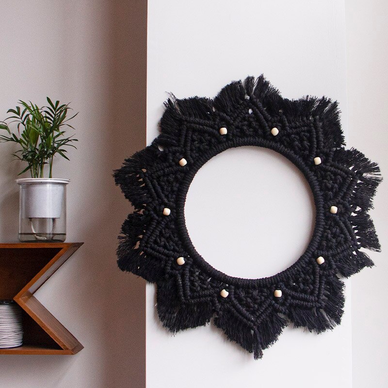 Boho Kerst Wandtapijt Ronde Macrame Mandala Decor Katoen Geweven Krans Muur Opknoping Kerst Decoraties Voor Thuis Slaapkamer