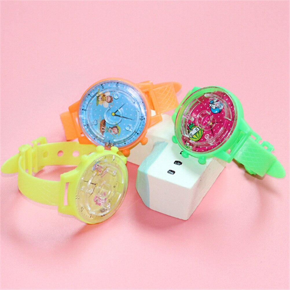 3Pcs Kleurrijke Bal Doolhof Spel Puzzel Labyrint Horloge Speelgoed Voor Meisjes Jongens Kids